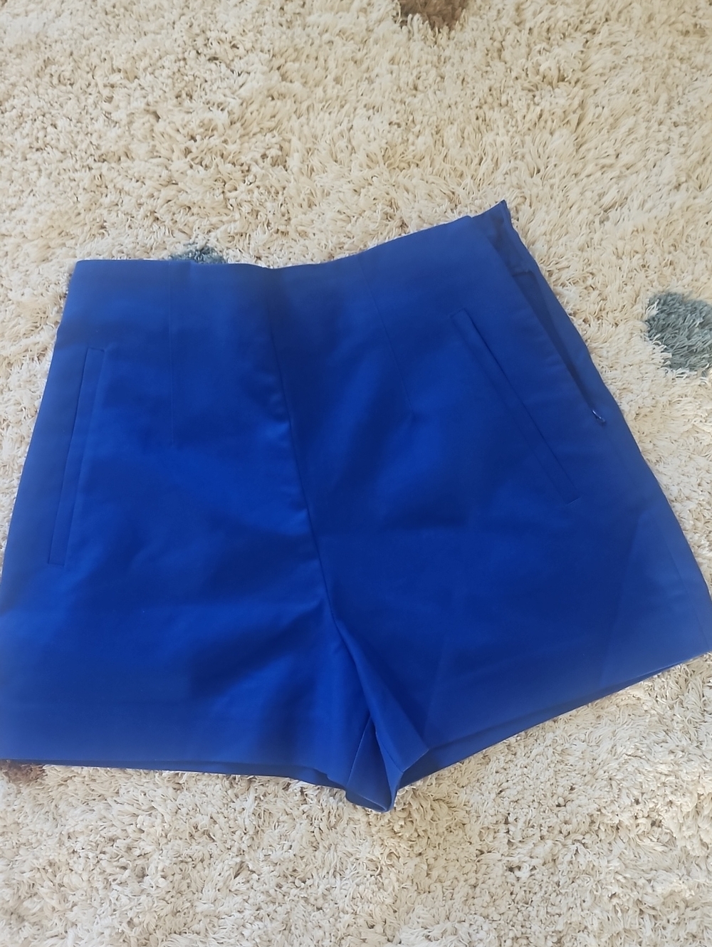 Zara Cobalt Blue High-Waist Women’s Shorts